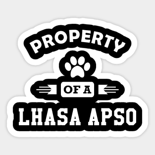 Lhasa Apso Dog - Property of a Lhaso apso Sticker